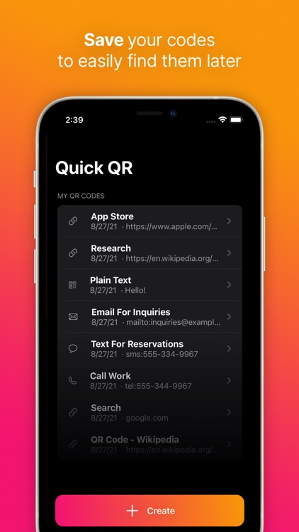 Quick QR – Create QR Codes screenshot-3