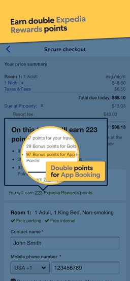 Expedia: Hotels, Flights & Car app screenshot