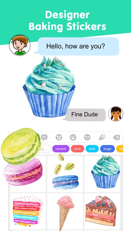 Water Color Baking Stickers