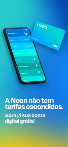 Captura de Pantalla 6 Neon: conta digital e cartão iphone