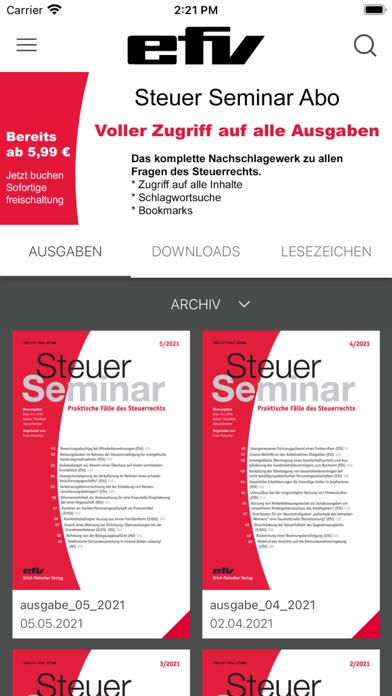 How to cancel & delete Steuer-Seminar from iphone & ipad 1