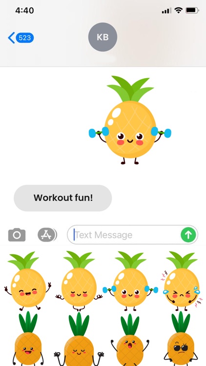 Animated Pineapple Emojis