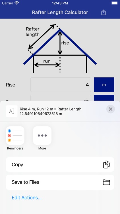 Rafter Length Calculator