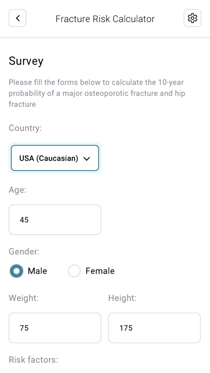 Fracture Risk Calculator