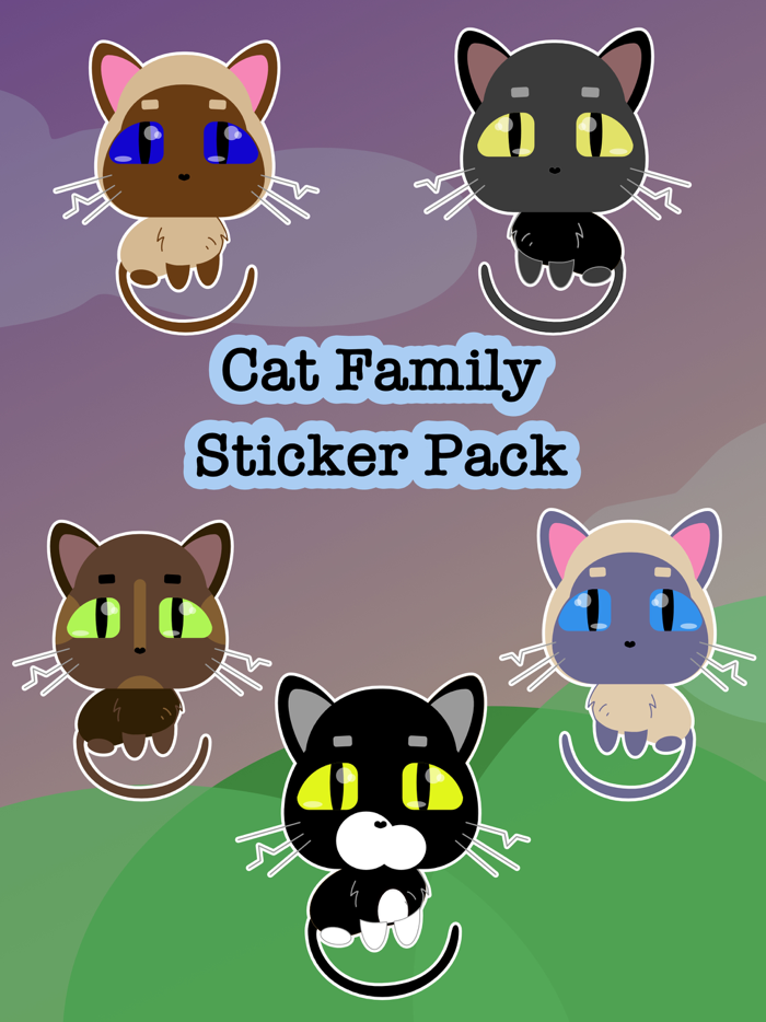 Cat Family Sticker Pack