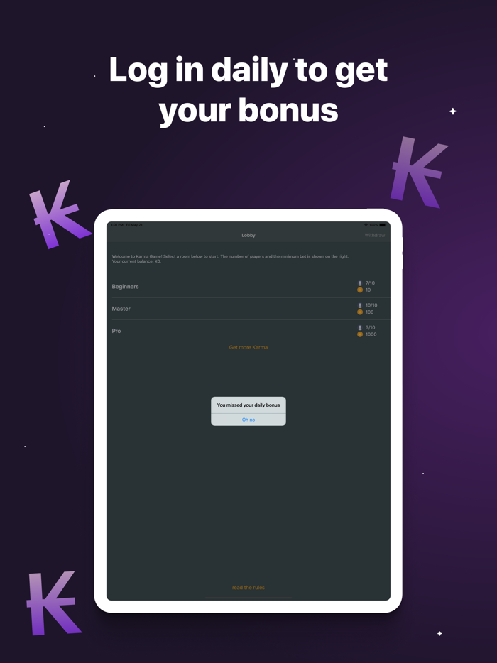 Karma Game for AntiLand Chat