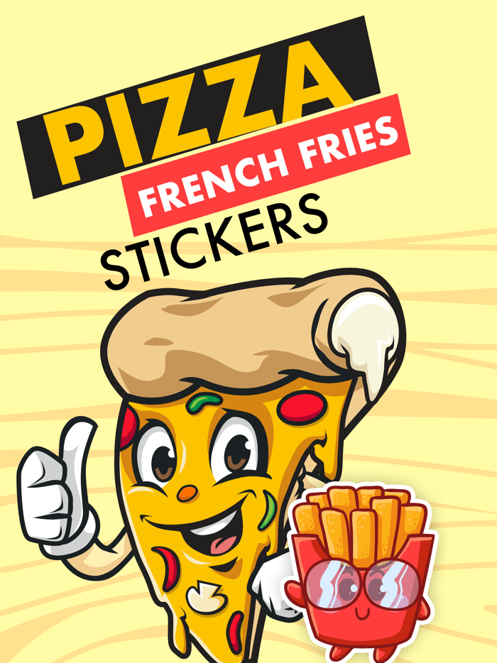 Pizza and French Fries Sticker