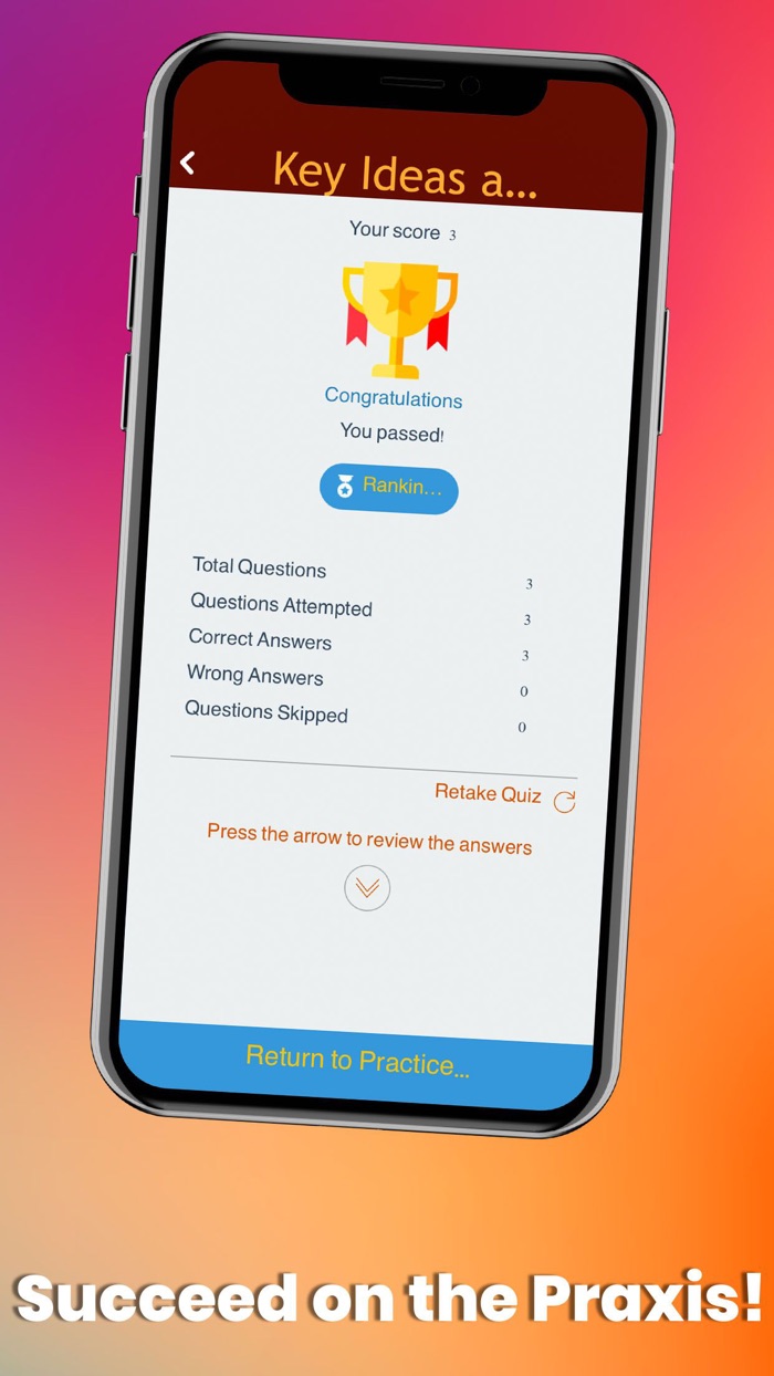 Praxis Core Study App
