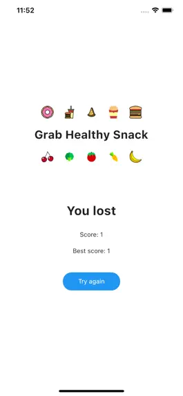 Game screenshot GrabHealthySnack hack