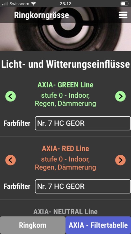Ringkorngrösse-AXIA Farbfilter screenshot-3