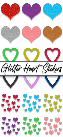 Game screenshot Glitter Heart Stickers mod apk