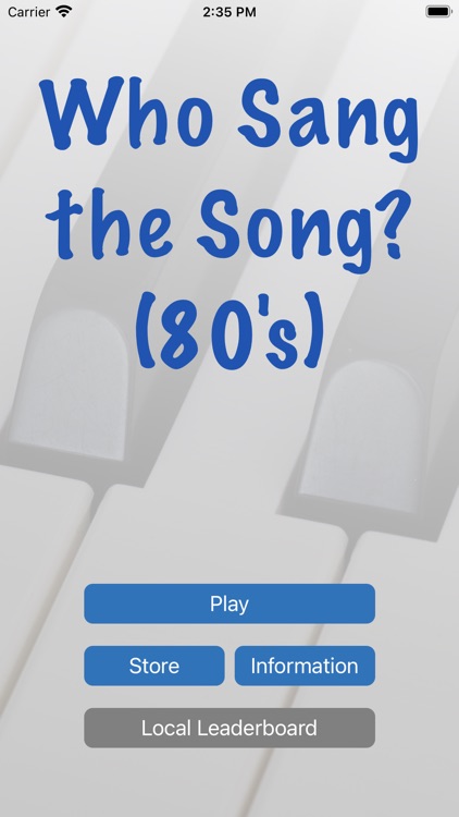 Who Sang the Song (80's)?