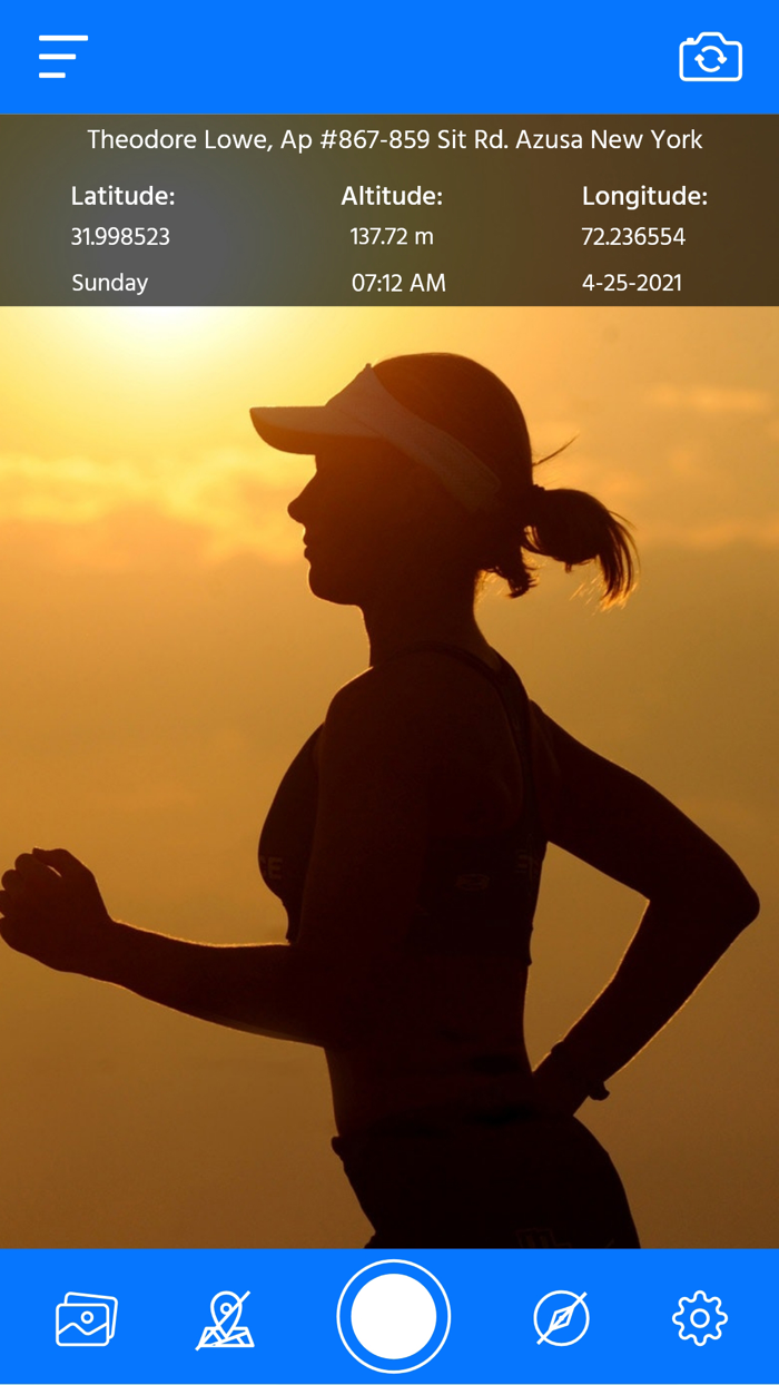 Dấu thời gian GPS máy ảnh bản