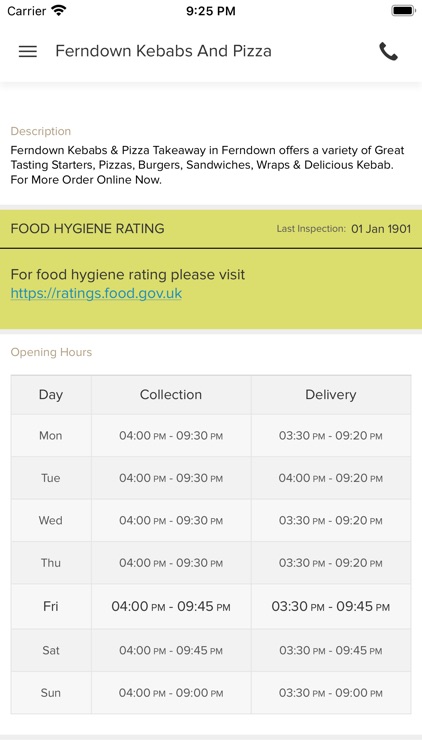 Ferndown Kebabs And Pizza.