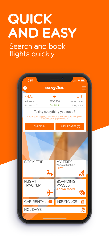 easyjet post travel