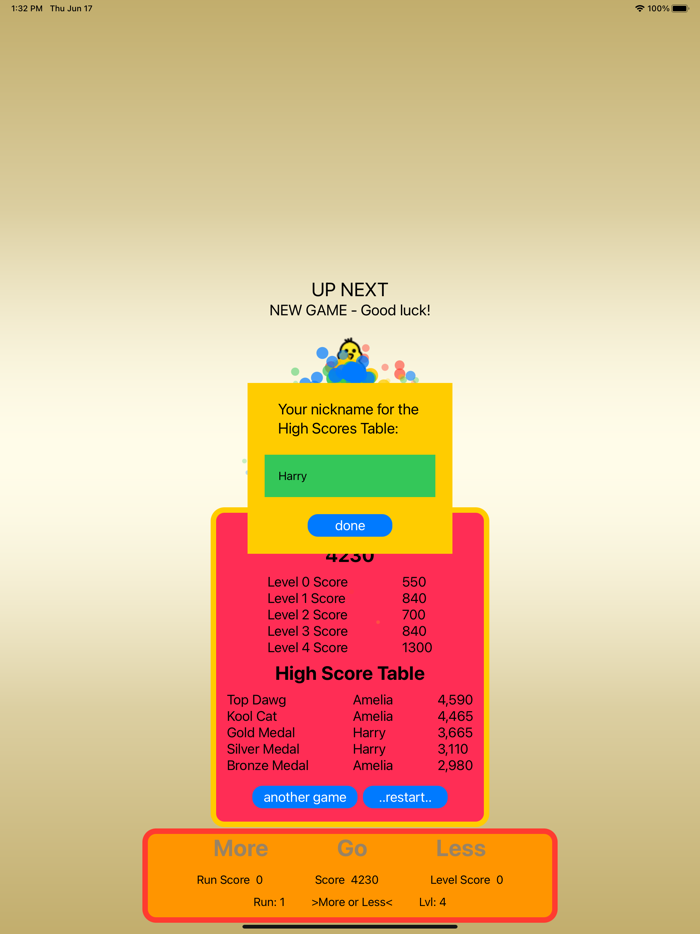 More Or Less Kids Game