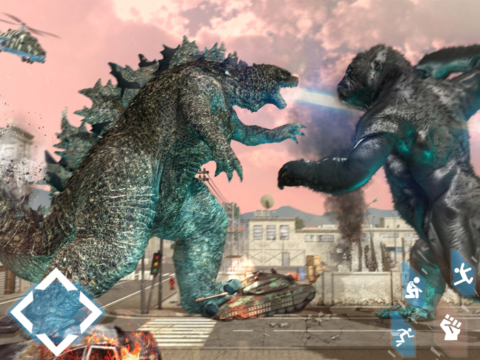 Kaiju Rush Gorilla vs Gozilla