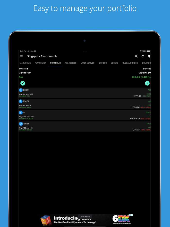 Singapore Stock Market Live