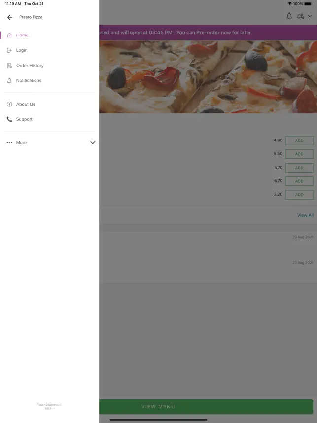 Screenshot 4 Presto Pizza TS15 9XN iphone