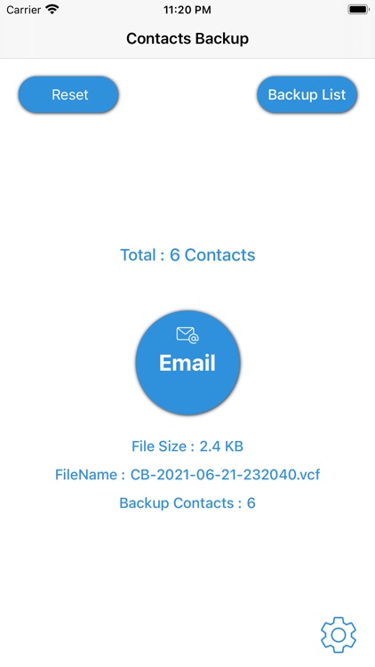 Contact Backup - Share, Delete