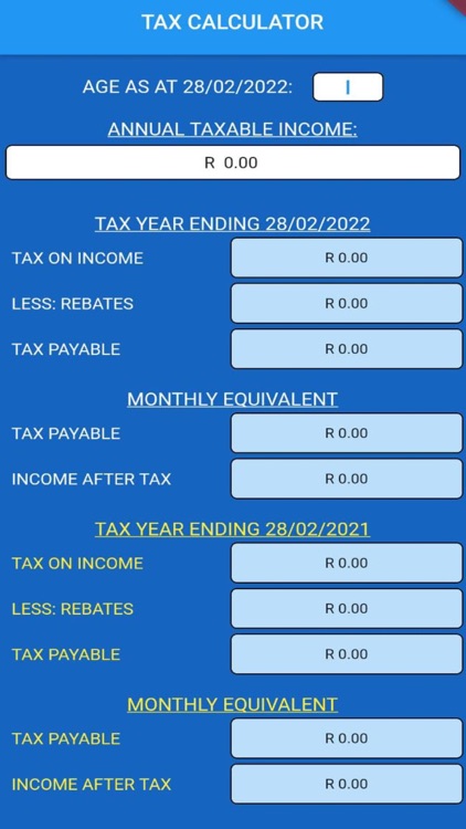 TAX Calculator SA