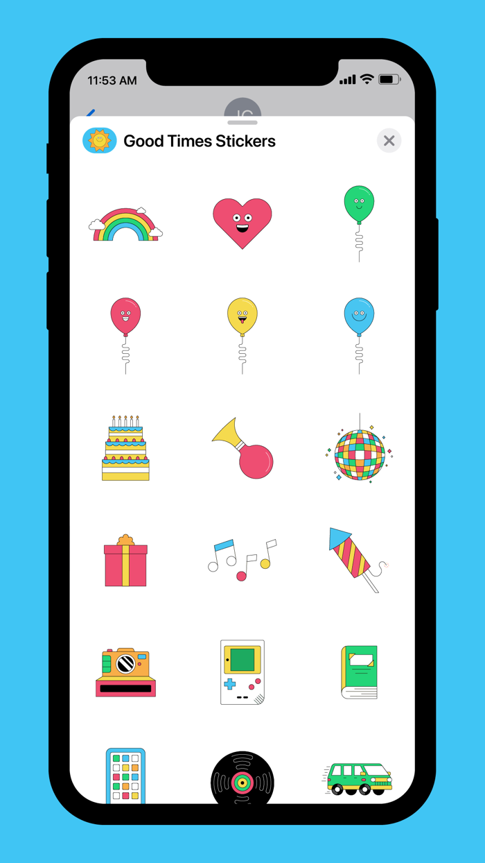 Good Times Retro Stickers