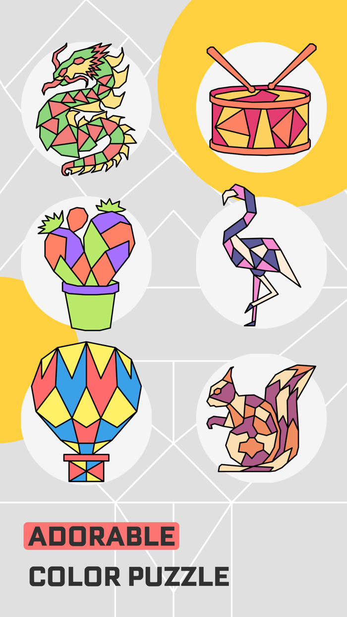 Trio - Polygon Coloring Puzzle