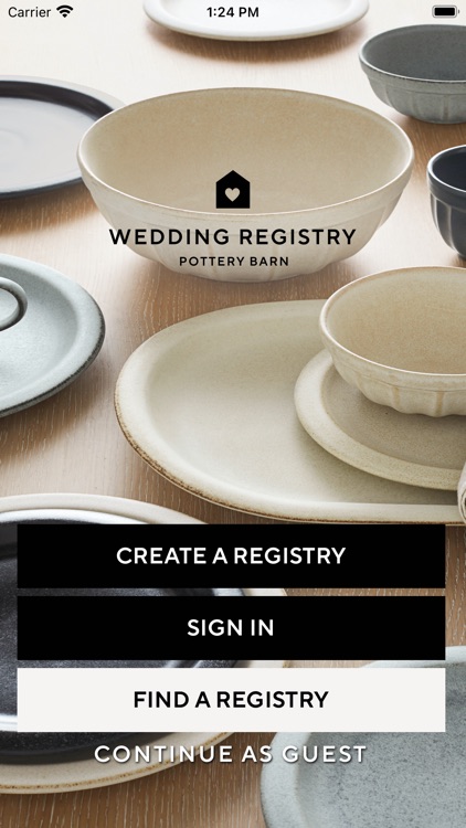 Pottery Barn Wedding Registry