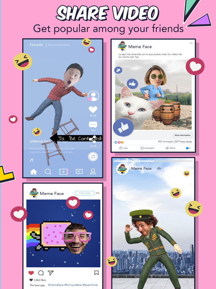 Meme Face – Video Maker in 3D