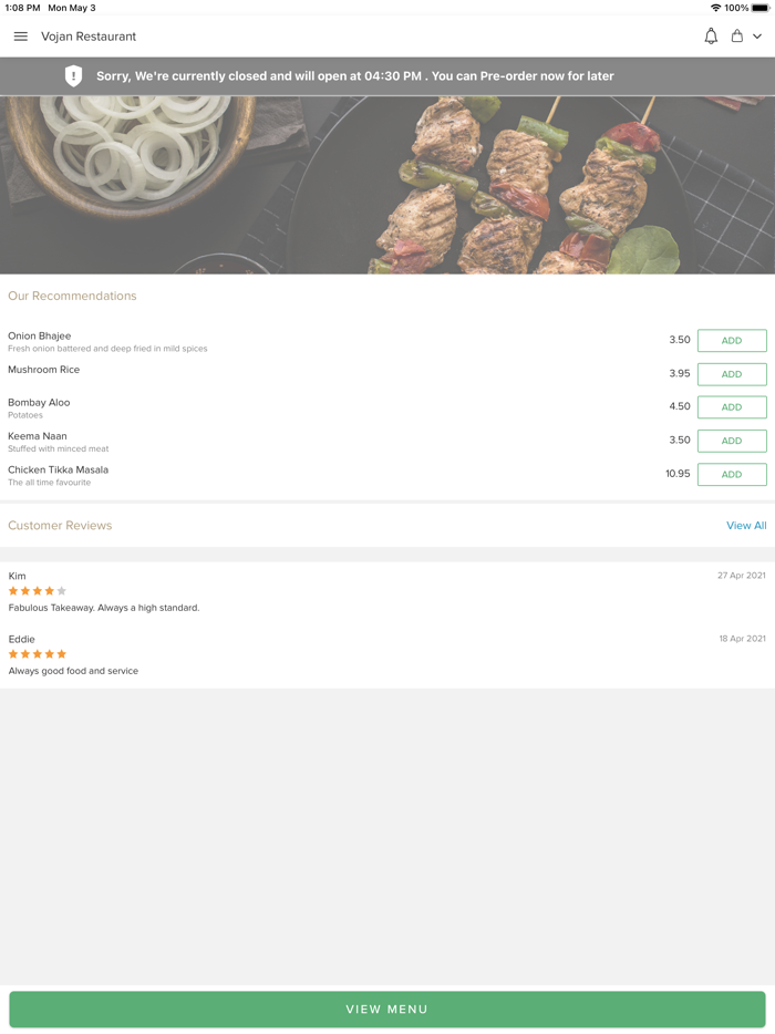 Vojan Restaurant Ongar