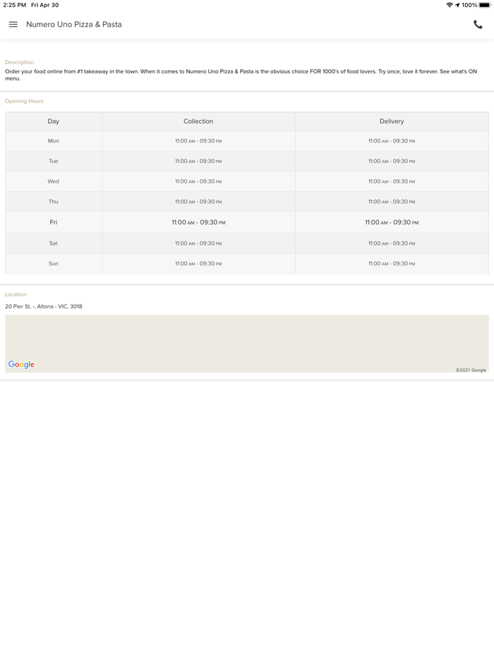 Numero Uno Pizza  Pasta