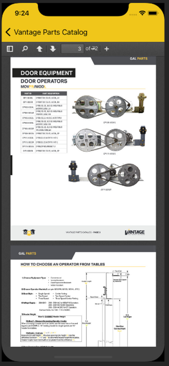 Vantage Parts Catalog