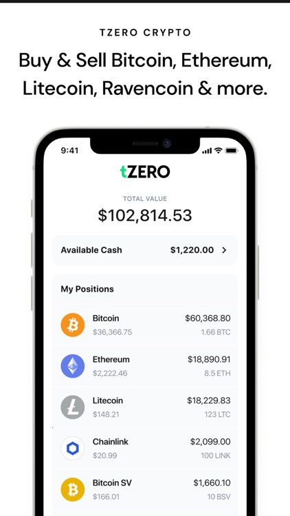 tZERO Crypto: BTC, ETH, & more