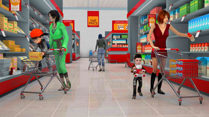 Hypermarket Cashier Game 3D