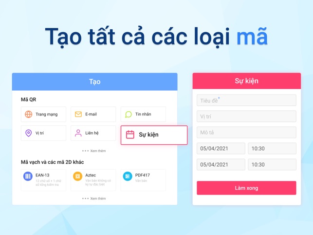 Quét mã vạch & đọc mã qr