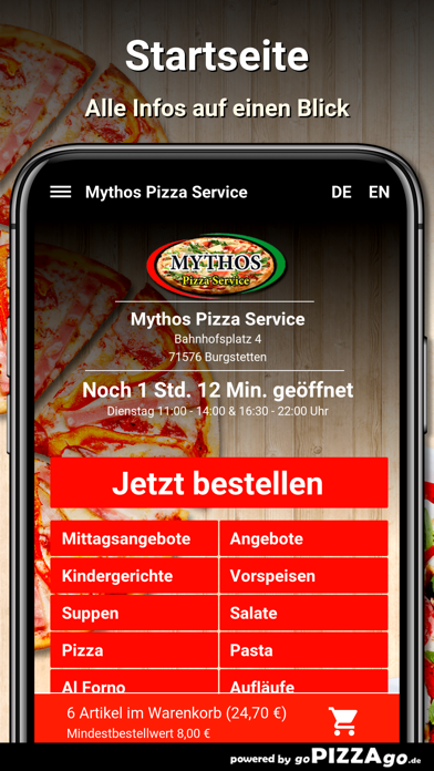 Mythos Pizza Burgstetten screenshot 2