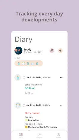 Game screenshot Teddiary Baby Tracker mod apk