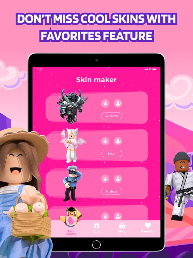 Skinblox Skins For Roblox On The App Store - coole roblox skins mit robux deutsch