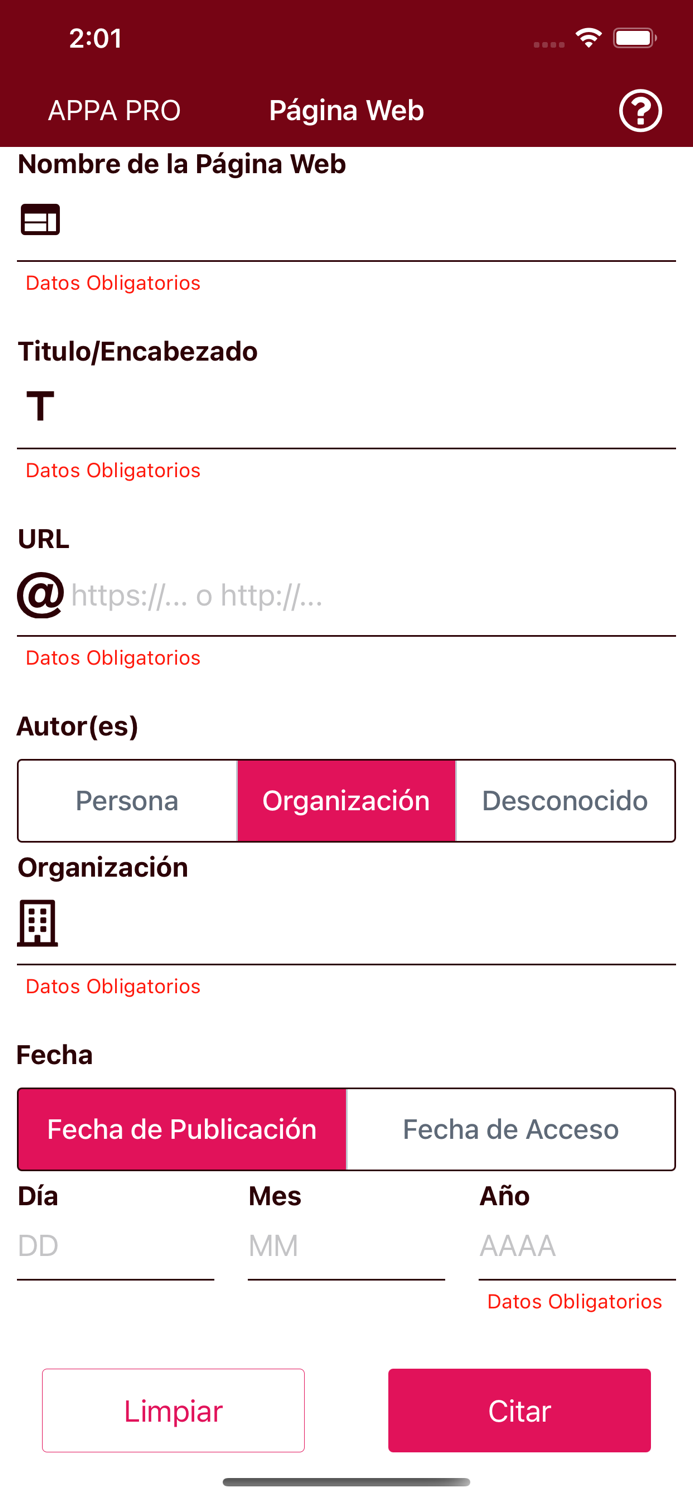 APPA PRO Citas formato APA