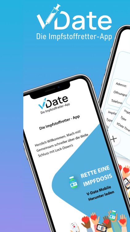 V-Date Impfstoffretter App