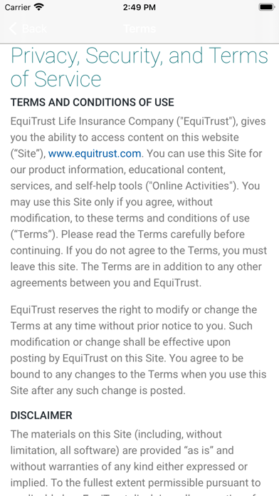 How to cancel & delete EquiTrust Agent App from iphone & ipad 3