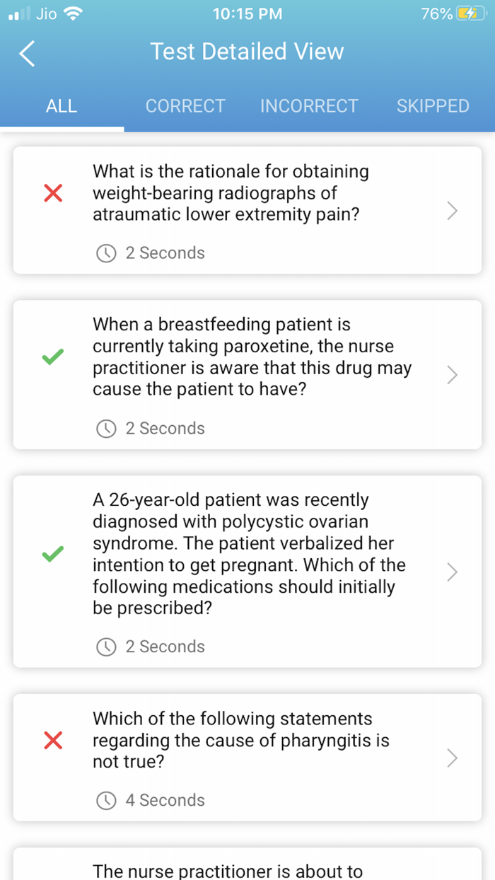 FAMILY NURSE PRACTITIONER TEST