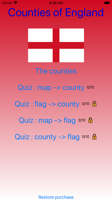 How to cancel & delete Counties of England - Quiz from iphone & ipad 1