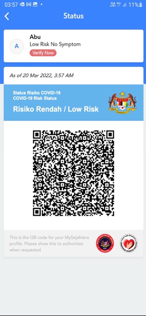 Status risiko covid 19