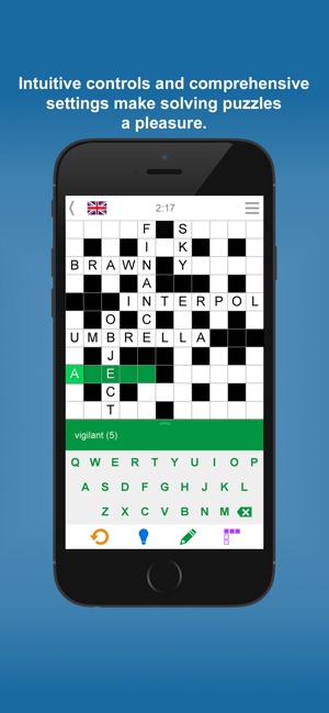 Vigilant crossword clue