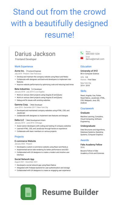 My Resume Builder iPhone amp iPad - 392x696bb 