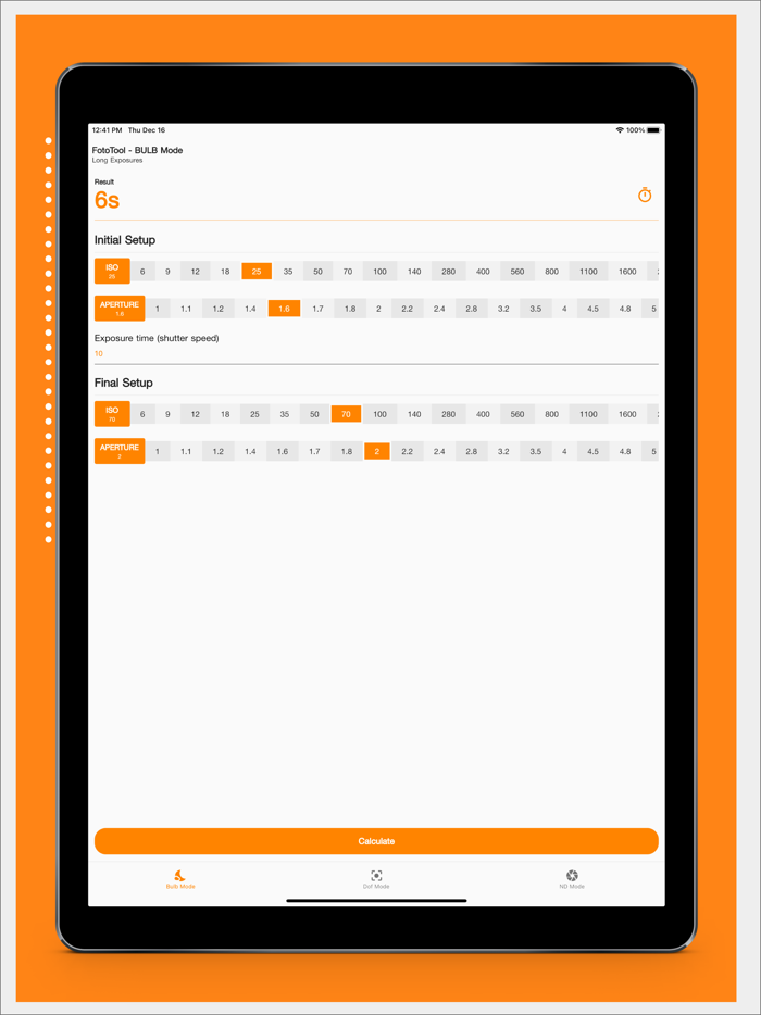 Photographer Tools calculation