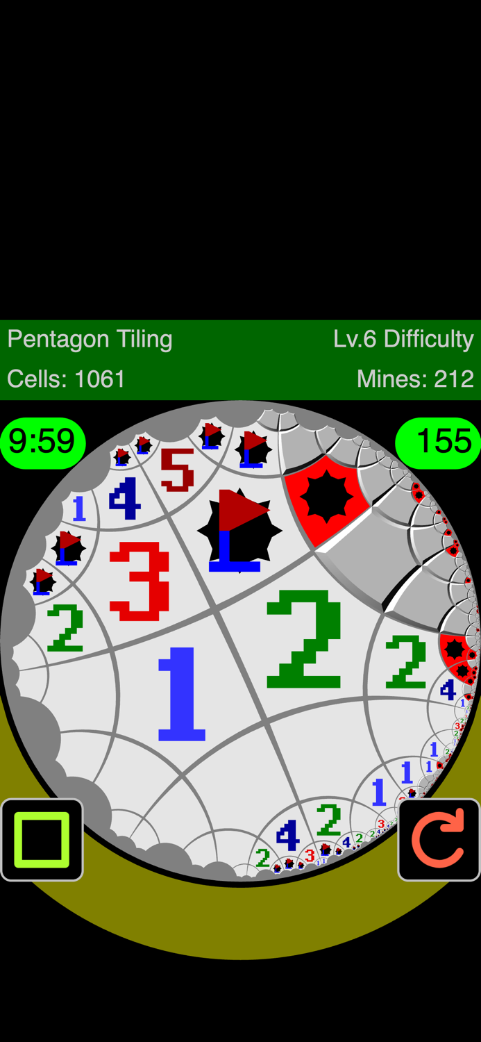 Warped Mines Minesweeper Game