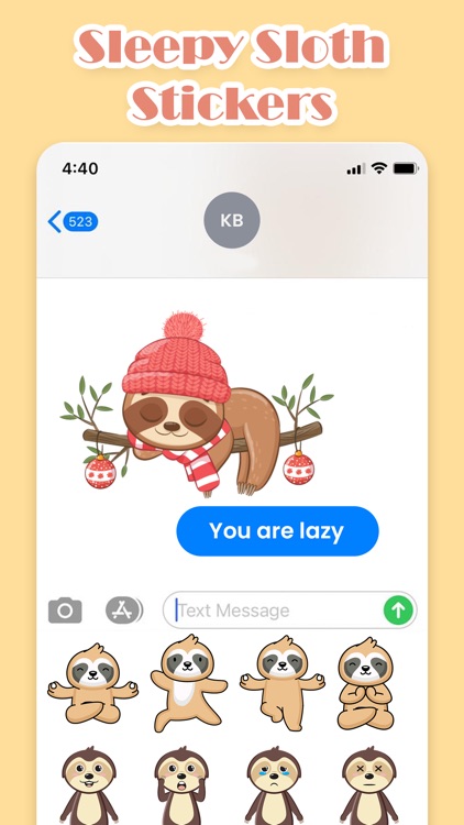 Lazy Sloth Stickers! screenshot-3