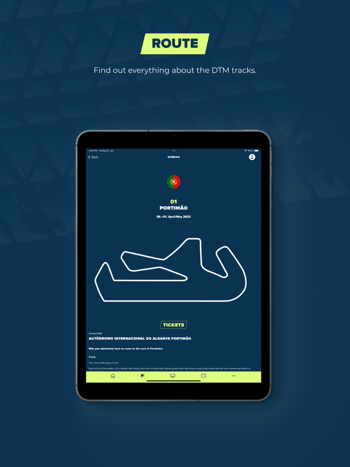 DTM – the official App